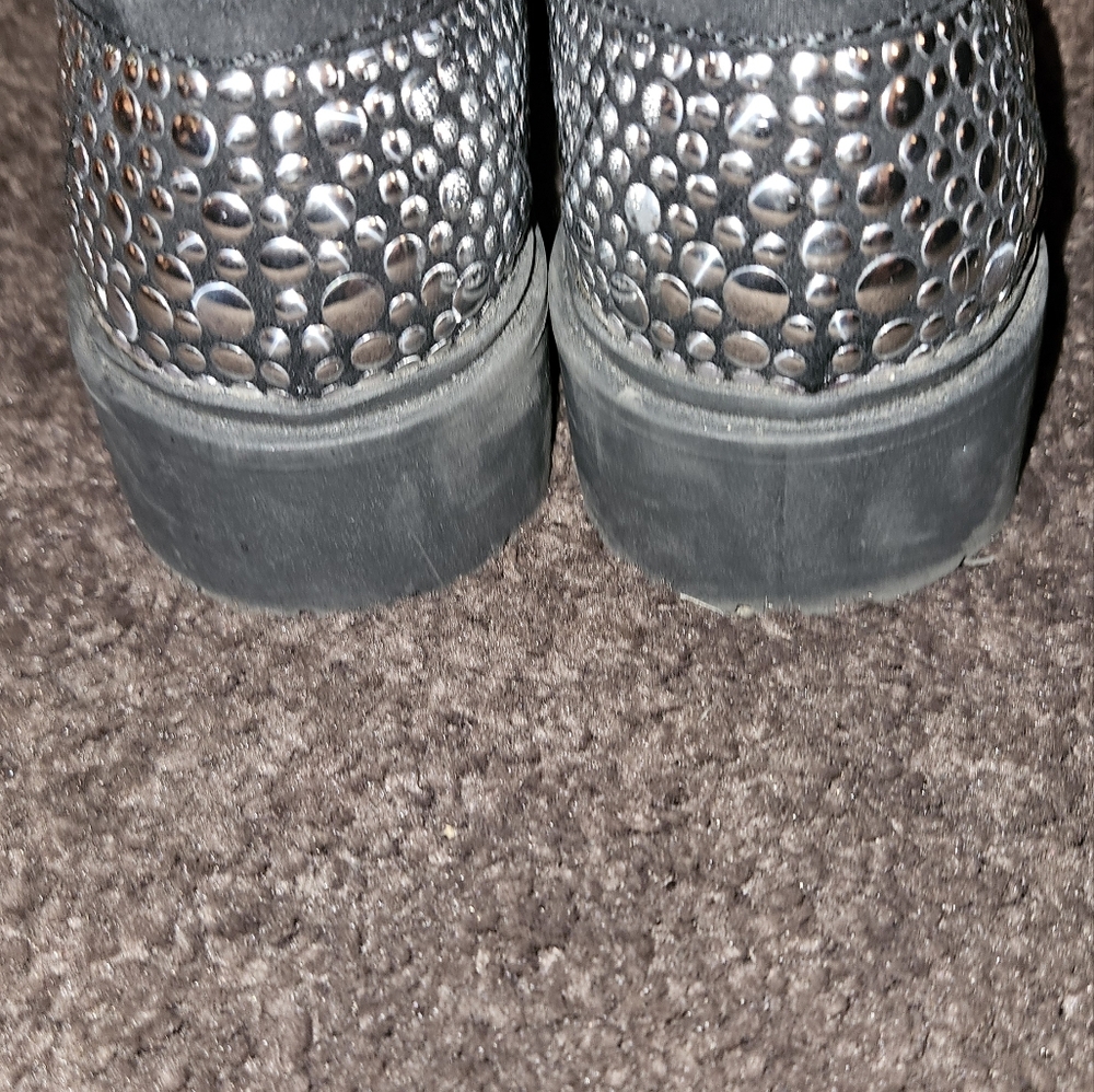AZALEA WANG Wynne Studded Loafer suede upper, women's size 7 - Picture 4 of 9